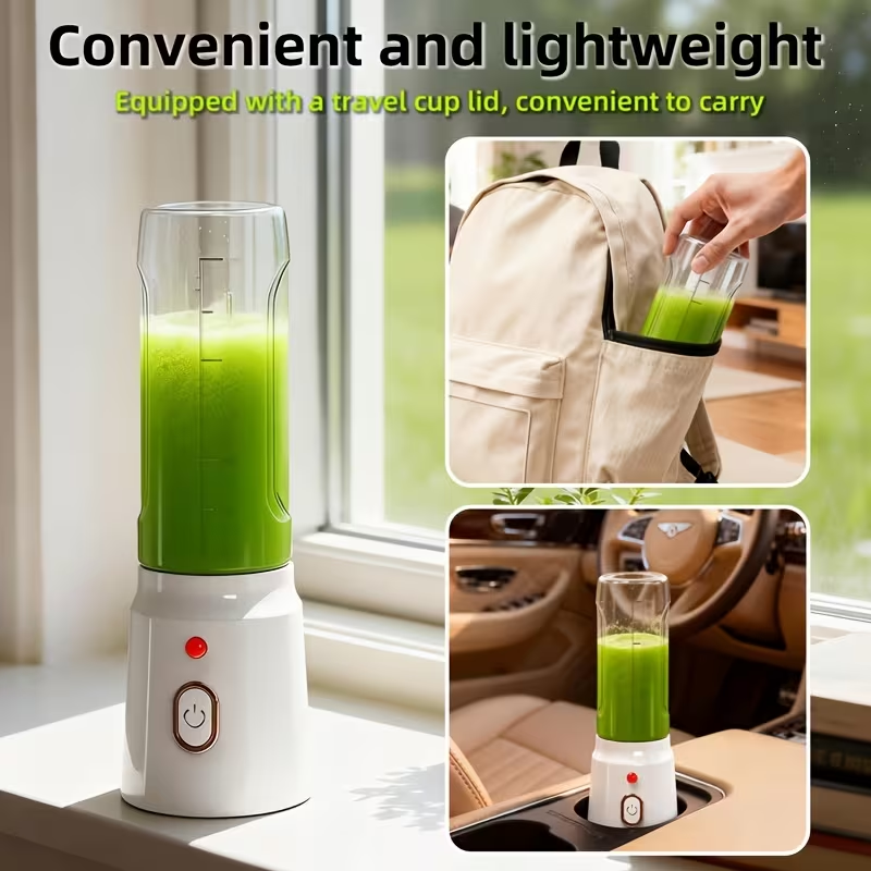 Portable Blender/Multi-Function Electric Juicer/Large Capacity/Compact Food Processor/Fresh Juice/Smoothies/Ice Crushing/Nut Processing/Suitable for Personal/Family/Kitchen/Office/Gym Use/Ideal Gift