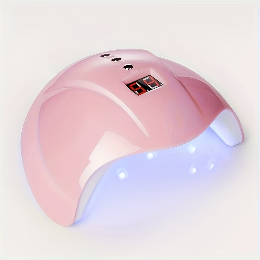 TURAOHU 1pc 12 Lamp Beads Pink Nail Lamp Nail, Nail Machine Dual Light Source Nail Lamp, for UseWomen And Nail Art DIY