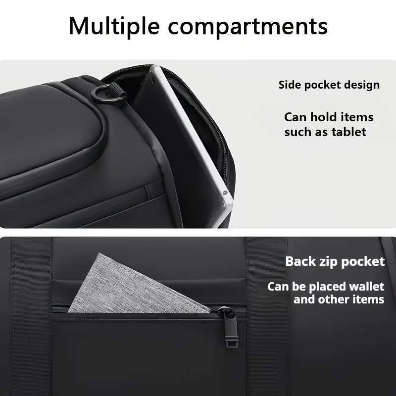 New Large Capacity Travel Tote Bag, Big Handbag, Men'S Hand-Twist Bag, Portable Overnight Luggage Bag, Unisex Sports Fitness Bag, Spacious Interior And Stylish Design, Suitable for Gym, Sports, And Outdoor Adventures - Casual Style