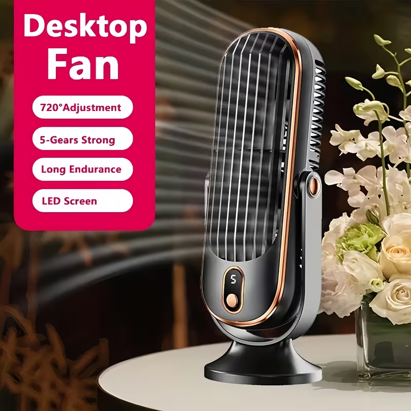 Portable Air Conditioner And Cooler - Dual Motor 5-Speed 720 Degree Surround Cooling Blower | Ultra Quiet USB Desktop Fan for Home Office Bedroom Travel Camping RV Outdoor | Valentine'S Day Christmas Gifts for Family Women Men Kids