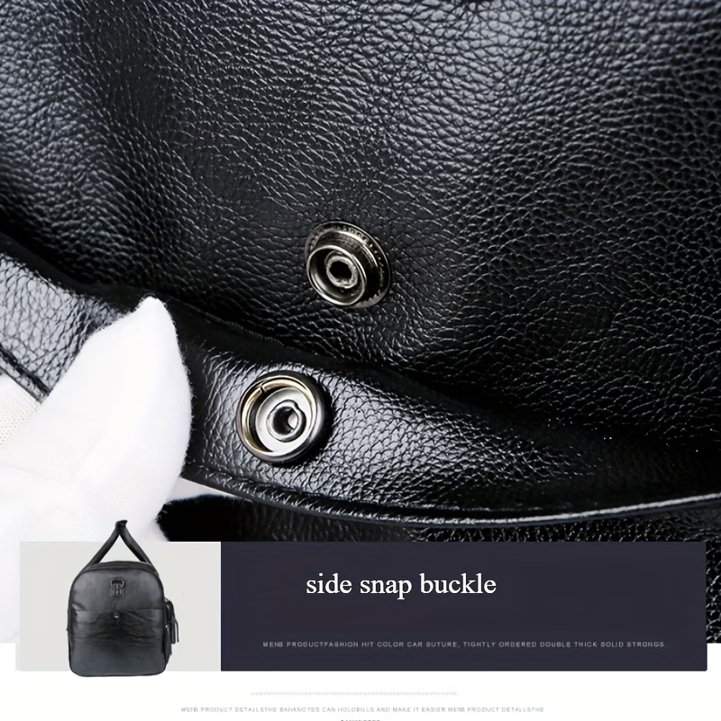 Extra-Large Capacity Men'S PU Travel Bag, Vintage Briefcase, Handheld Shoulder Crossbody Luggage Bag