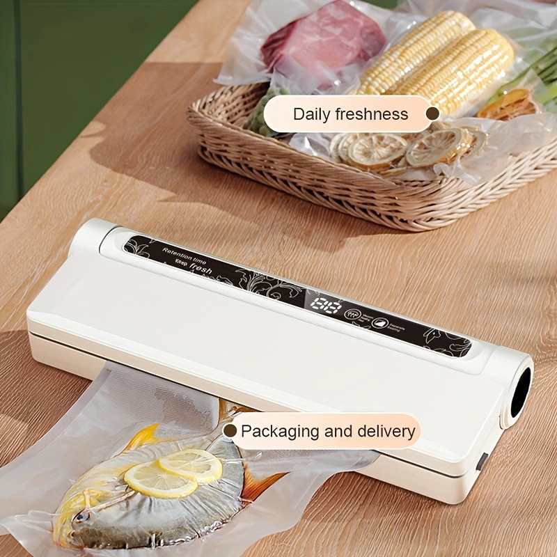 Food vacuum sealing equipment, multi-functional sealing machine, portable small kitchen snack bag sealing machine, food storage air-filling electric vacuum pump with air pump.