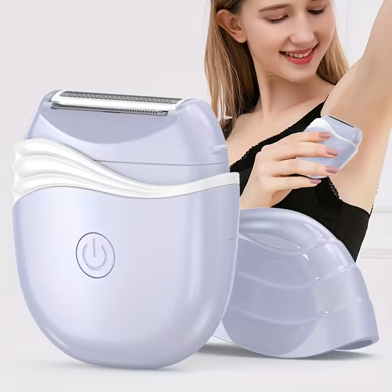 Women'S Electric Shaver, Bikini Trimmer, Leg, Underarm, Cordless Hair Removal Shaver for Face with Detachable Head, Compact Electric Shaver for Women, Father'S Day Gift