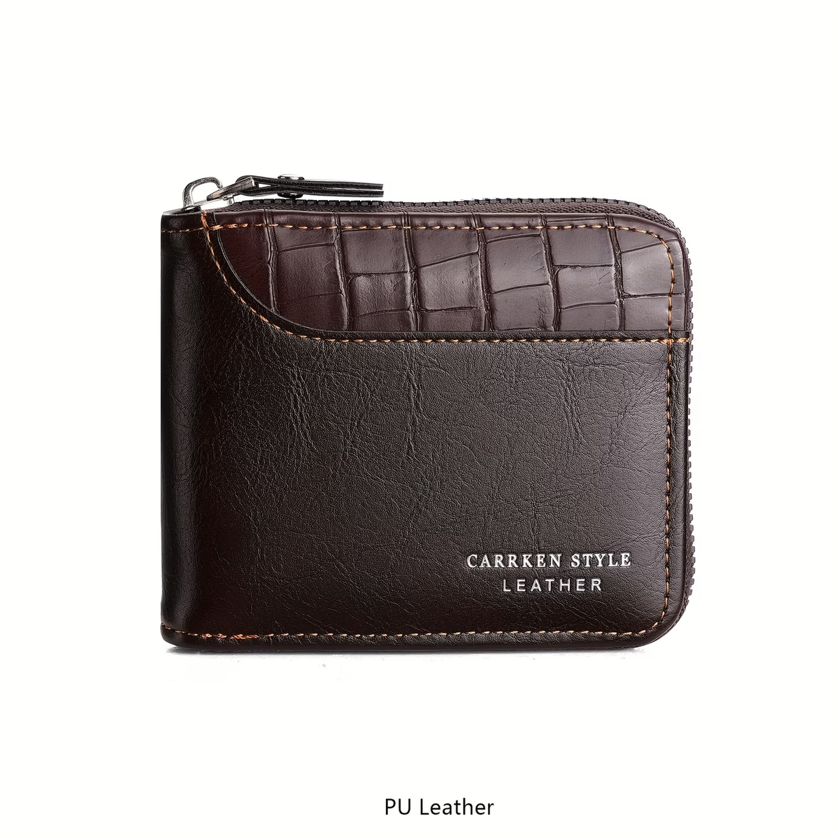 New Men's Wallet Fashion Multi-functional Spliced Zipper Coin Purse for Young Students Versatile Large Capacity Card Holder