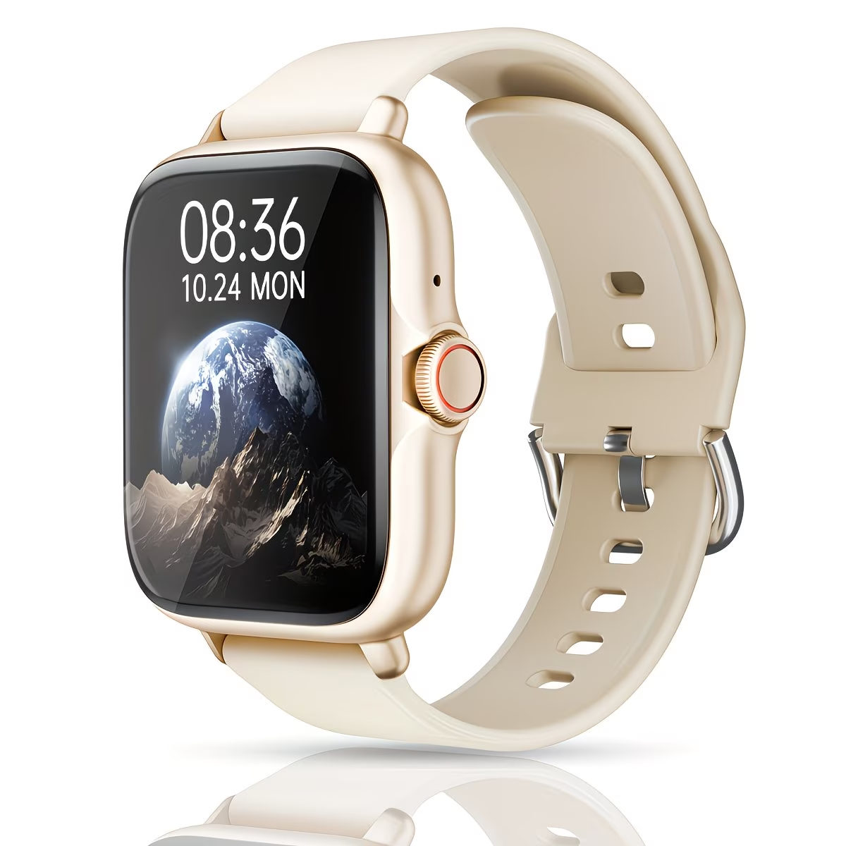 Smart Watch, 1.83'' Full Touch Screen Display with Message, Answer Make Call Smartwatch, Sports Pedometer, Information Alerts, for Iphone/Android Phones, Smartbands Fitness Watch for Women/Men Friend Gift, Birthday Gift