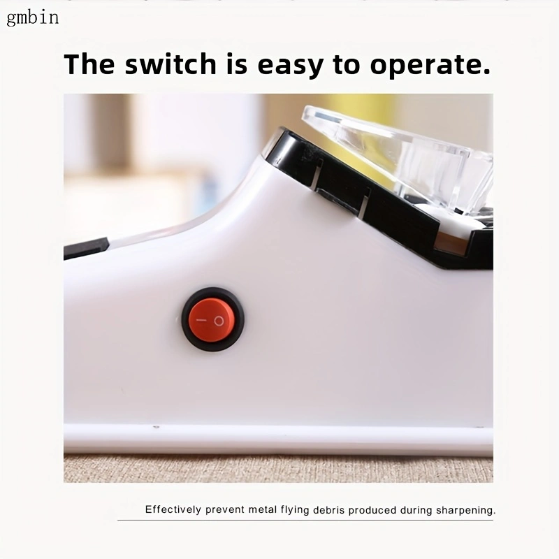 Electric knife sharpener, USB adjustable kitchen knife, electric high-speed knife sharpener with protective cover, fast sharpening and polishing with protective sleeve.