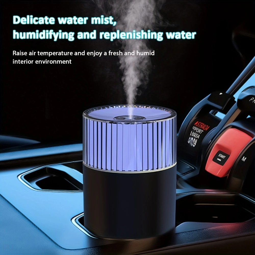 This new nano-atomizing humidifier features two modes, 10 hours of continuous misting, a 300ml large-capacity water tank, a seven-color night light, and quiet operation. Suitable for car, bedroom, and various other scenarios.