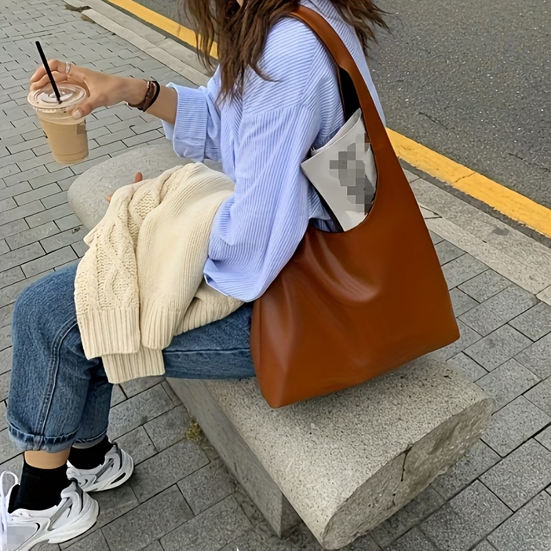 Korean Version Fashion Large Capacity Tote Bag for Women, Trendy Casual Shopping Bag, Internet Celebrity Body Bag, Versatile Handbag for Women, Single Shoulder Underarm Bag