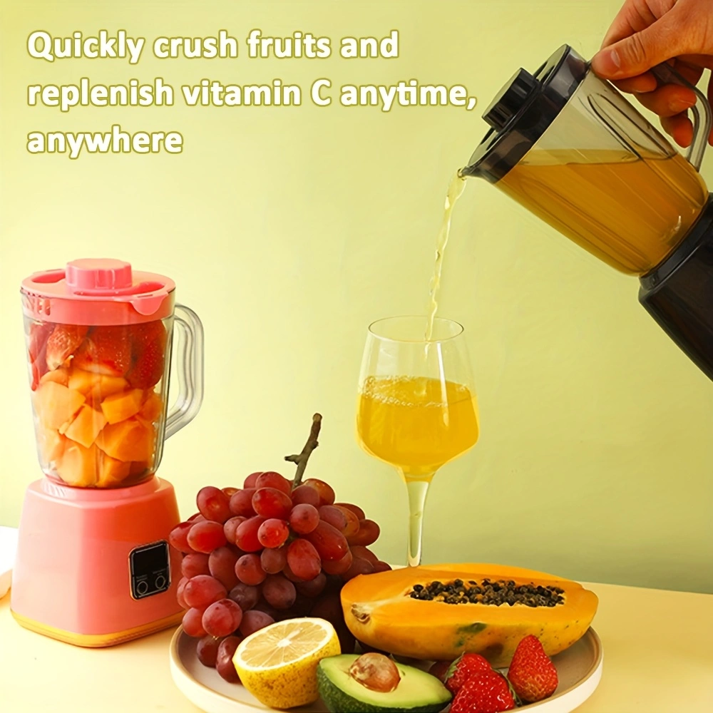 This multi-functional household food processor/food blender/juicer/vegetable blender features a 10-blade stainless steel blade, one-button start, rapid juicing, and a cordless, convenient design.