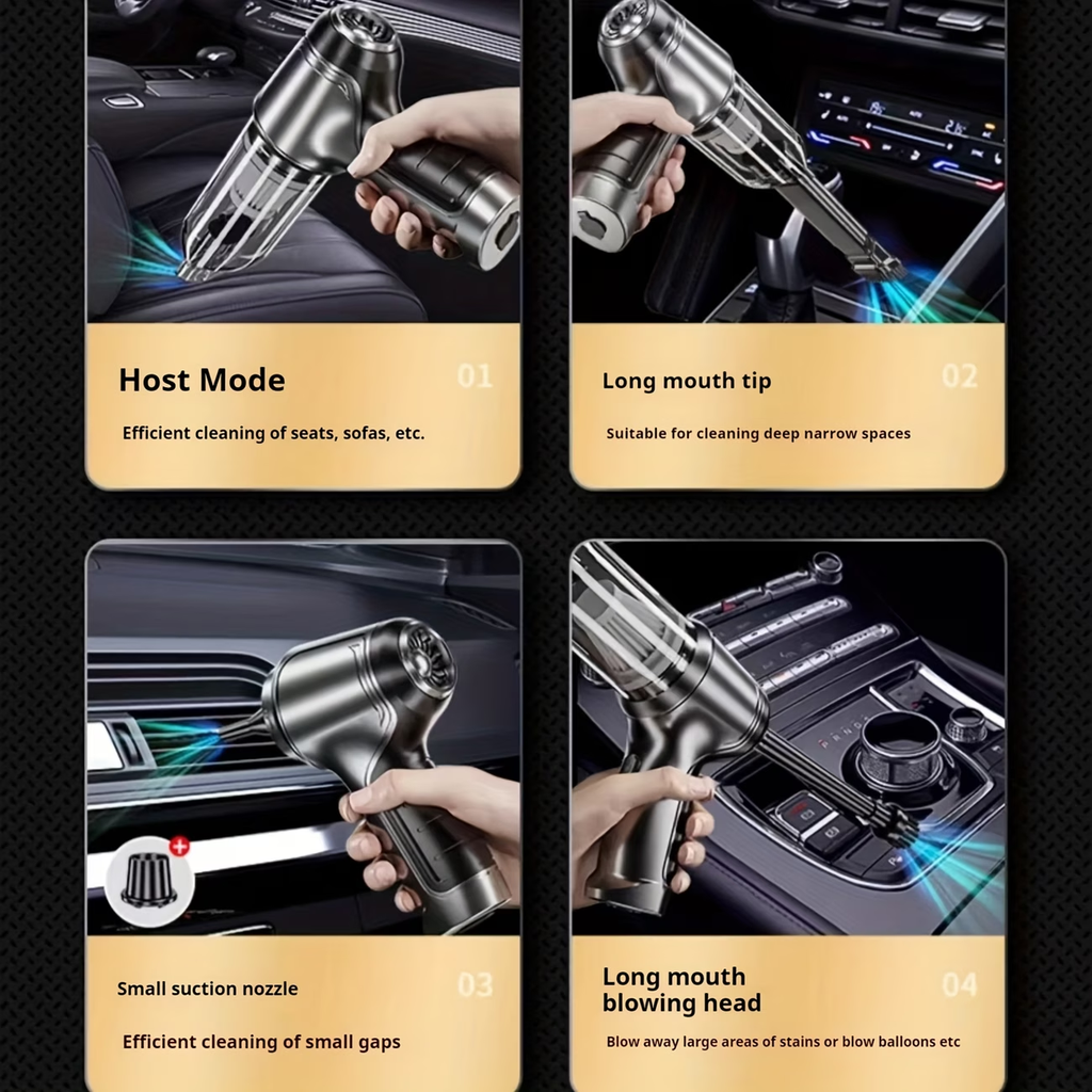 Car Vacuum Cleaner, Wireless Cleaning Machine, Automotive Accessories, Robot Vacuum Cleaner, Household Appliance, High Suction Handheld Vacuum Cleaner