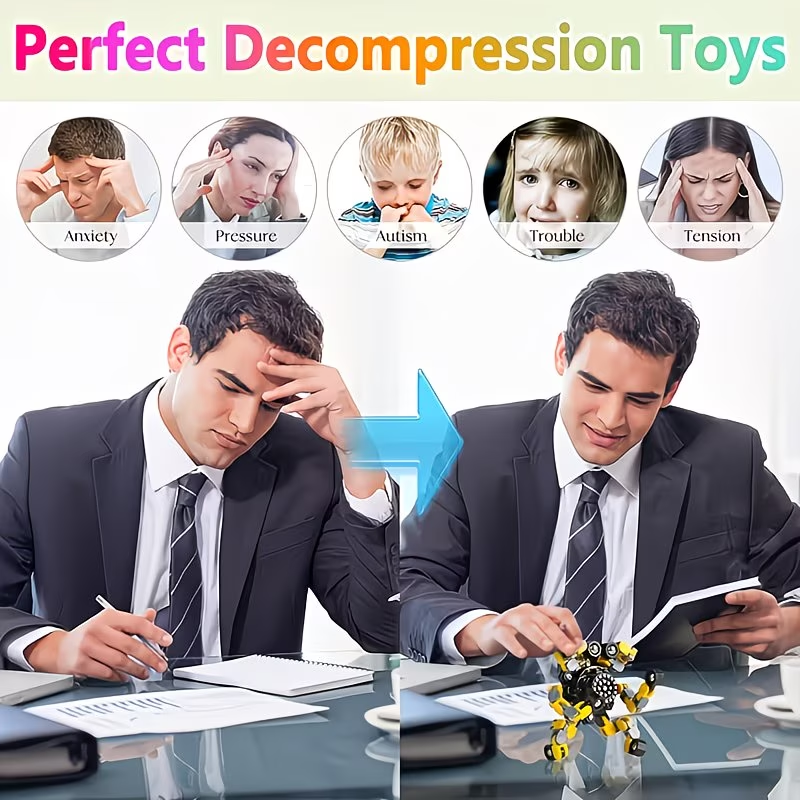 12pcs of Deformed Finger-Top Spinning Toys, Gift Package | Ideal Choice for Birthday, Graduation Ceremony, Christmas And Party Gifts for Teenagers And, Halloween Gift Prizes
