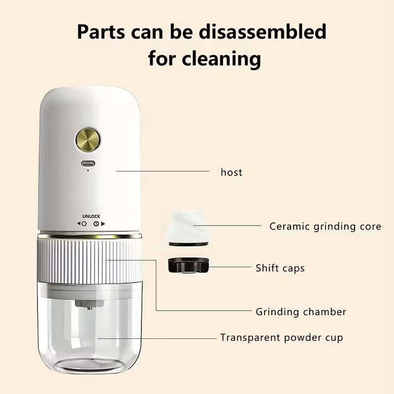 Handheld Portable Rechargeable Coffee Bean Grinder