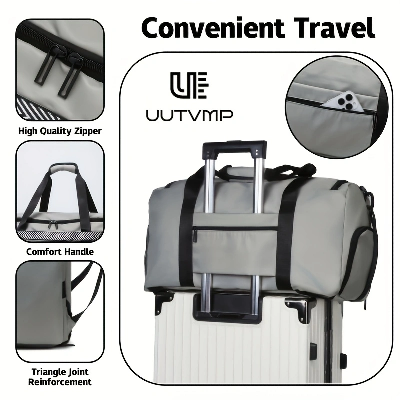 Travel bag featuring a minimalist, high-quality solid-color design and multiple compartments for organized, bulk-free storage.
