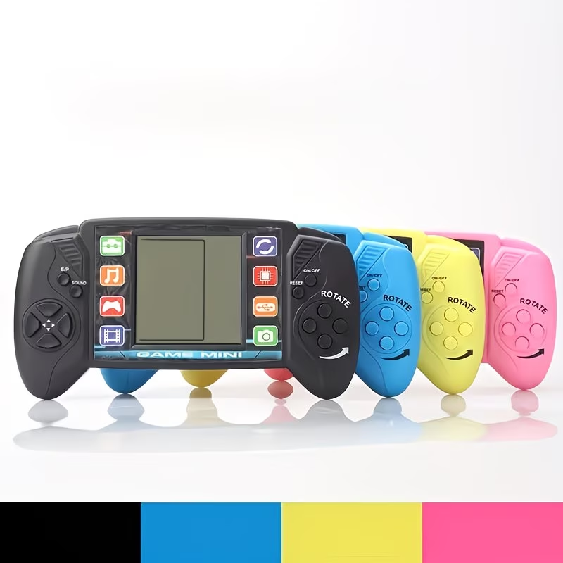 1pc Retro Handheld Game Console, Durable Plastic Portable Game Machine with Large Screen - Novelty Toy (Battery Not Included)