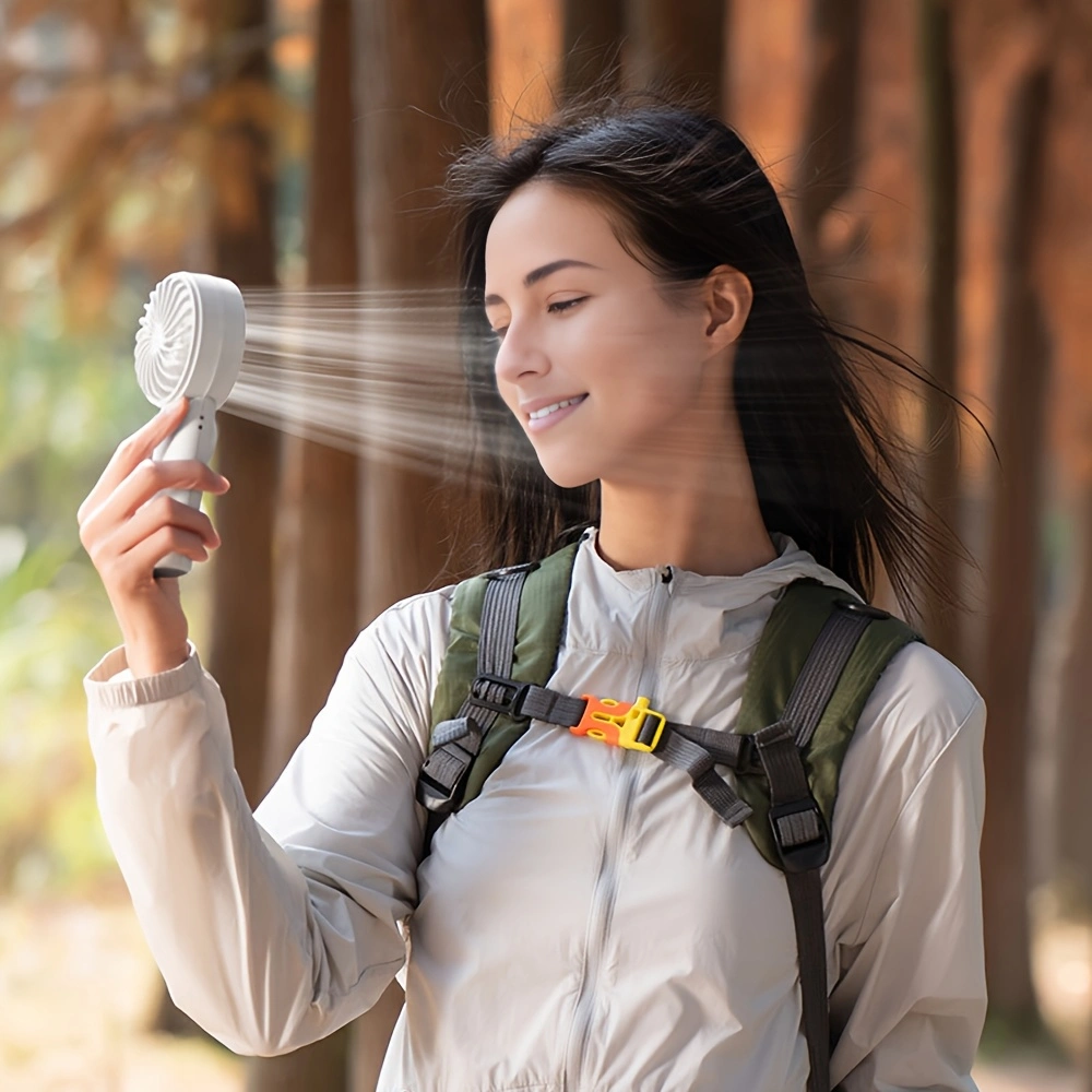 Handheld fan, foldable LED digital display