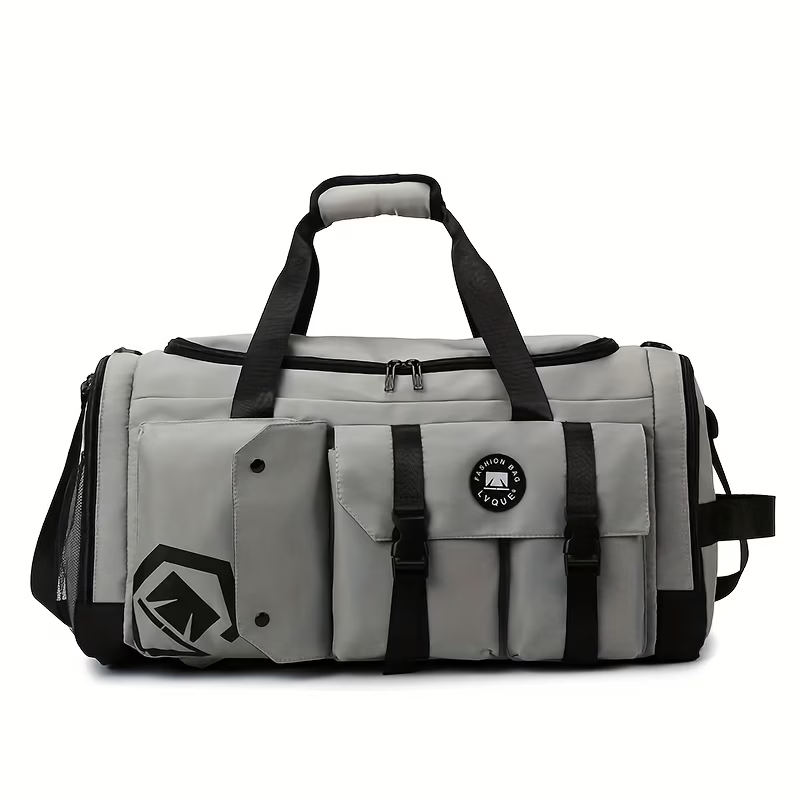 Hidden Strap Large Capacity Travel Backpack, Detachable Single Shoulder Crossbody Bag Strap, Multifunctional Sports Fitness Bag, Independent Shoe Compartment, Large Main Pocket, Front Storage Bag with Side Zipper Pockets
