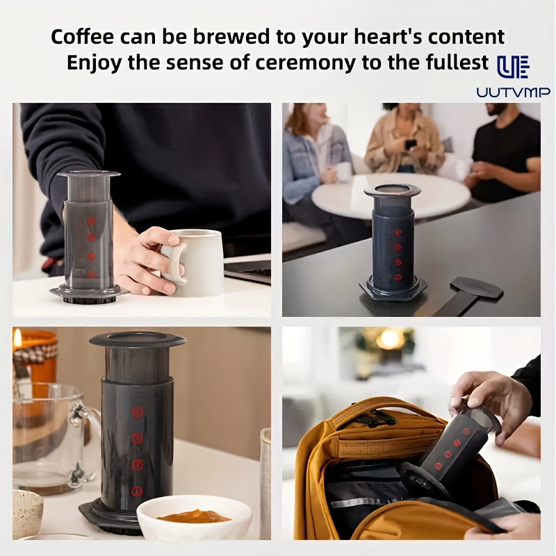 A set of portable hand brewing coffee machine，Includes filter paper and stirring rod