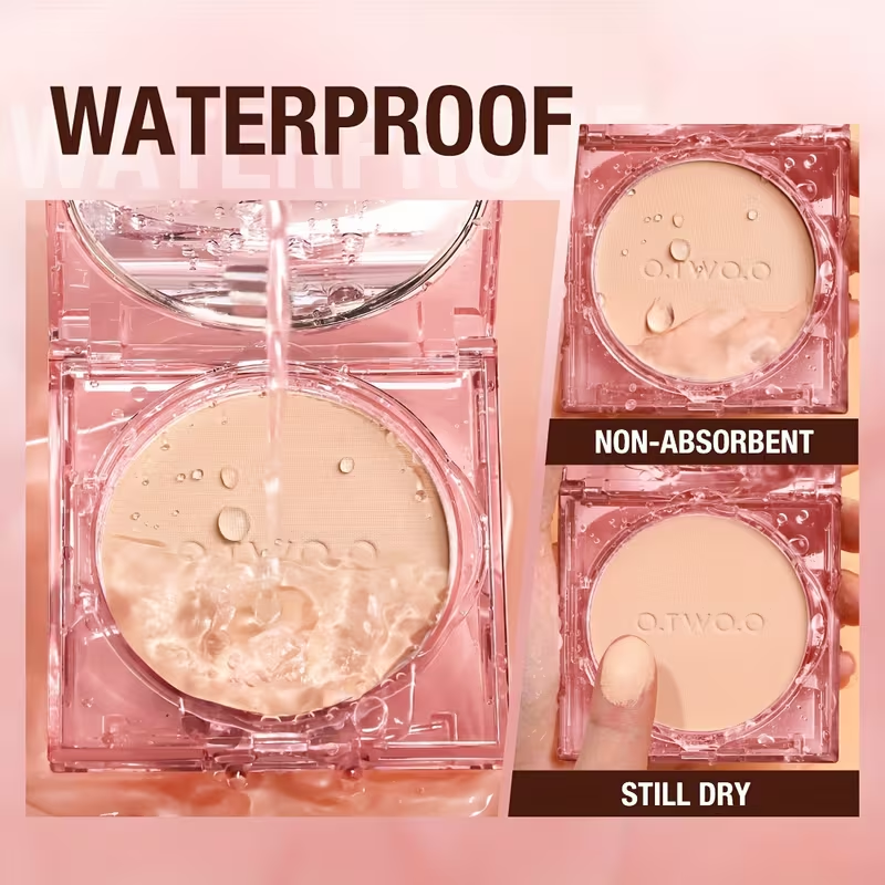 O.TWO.O 3D Soft Focus Face Powder Waterproof Long Lasting Oil Control 24H Natural Skin Tones Anti-Transfer, Non-Absorbent for All Skin Types & Tones, Includes Puff Makeup Powder Foundation Daily Essential Otwoo Makeup for Women