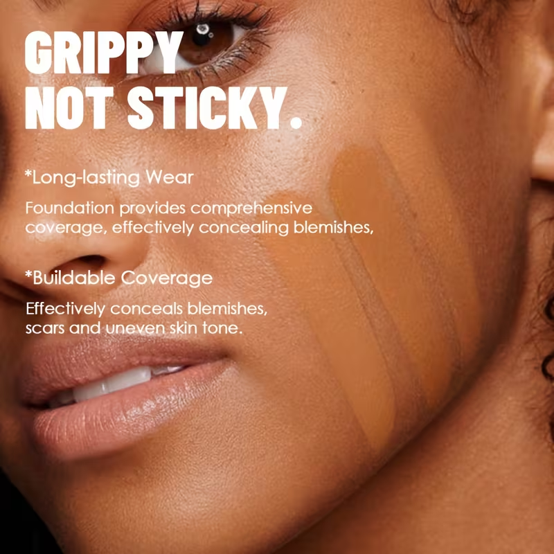 Pro Flawless Liquid Foundation - Full Coverage, Natural Matte Finish, Waterproof, Long-Lasting Concealer for Dark Circles,, Blemishes, and Imperfections - Suitable for All Skin Types and Tones