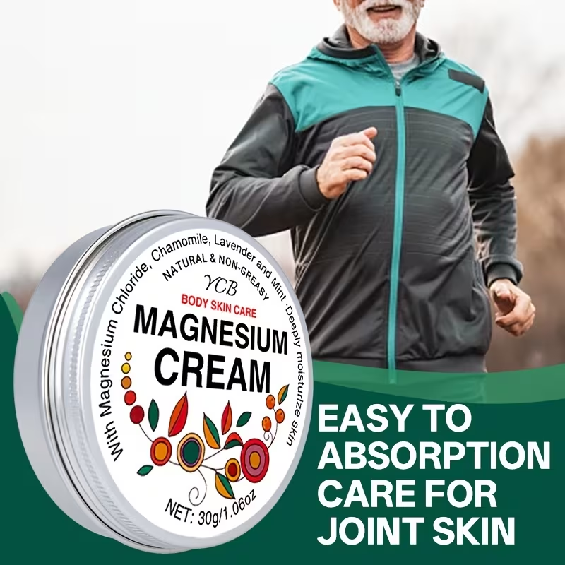 Magnesium Cream, Care for Joint Skin, 72-hour Deep Moisturizing, with Chamomile, Shea & Lavender, Easily Absorbed, Non-greasy, 30g / 1.06oz, Joint Skin Care Cream