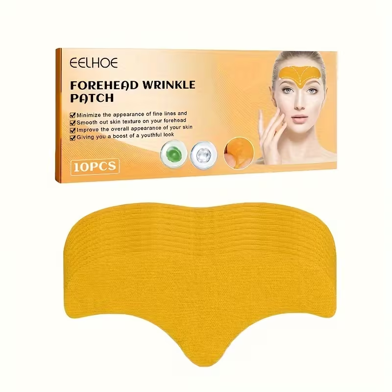 10pcs Forehead and Eye Wrinkle Smoothing Patches - Solution, Smooth, Younger Skin