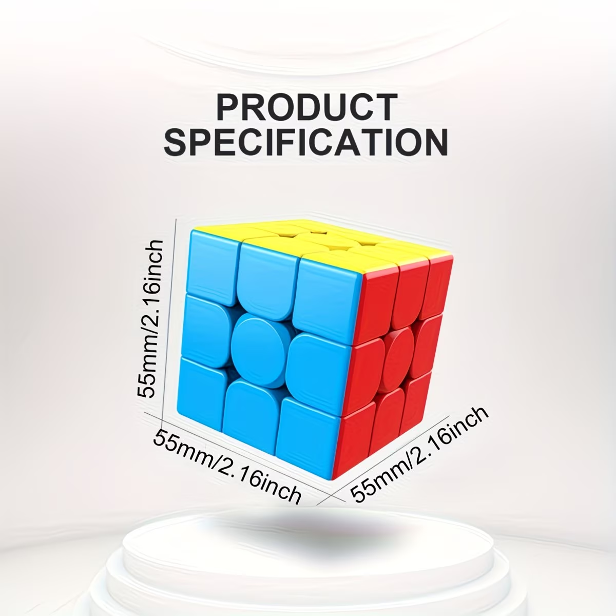 Smooth Speeding Third-Order Building Block Beginner 2X2X2 3X3X3 4X4X4 5X5X5 Solid Color Educational Toy Third-Order Second-Order Christmas Thanksgiving Gift