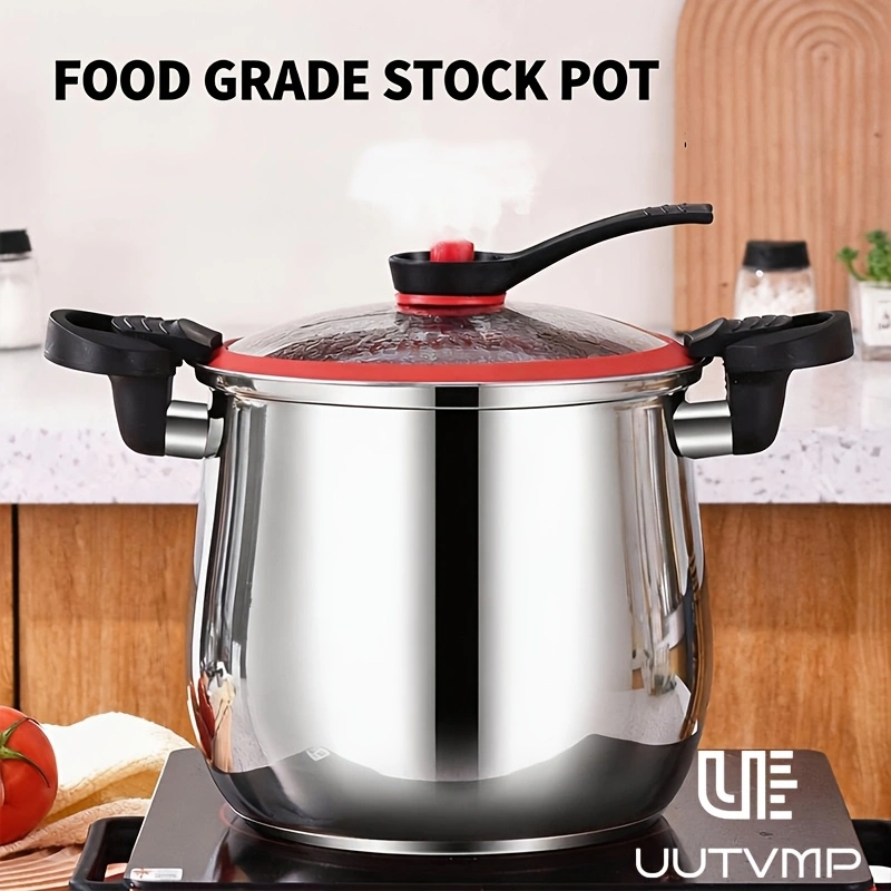 Multifunctional large-capacity stew pot, stainless steel braising pot, stock pot, explosion-proof large-bellied pot