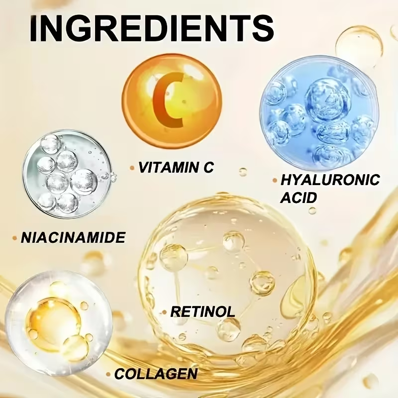 6-in-1 Instant Firming and Lifting Cream Deeply Moisturizes, Smoothes Dry Skin, Enhances Radiance and Elasticity, Skincare, Makes Skin Look Younger, Contains Retinol, Hyaluronic Acid, Niacinamide, Vitamin CE, Collagen, 60g, Non-greasy