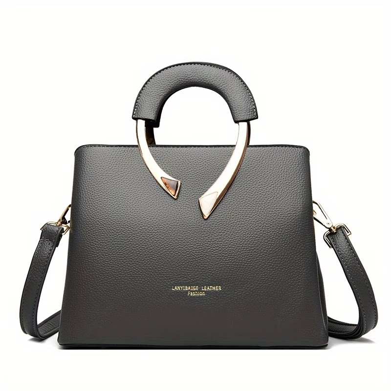 1 Light Luxury Minimalist Style Metal Decorative Handbag |, Zipper Closure, Removable Strap, Suitable for Multiple Scenarios, Multiple Carrying Methods, Lining, Vintage Style