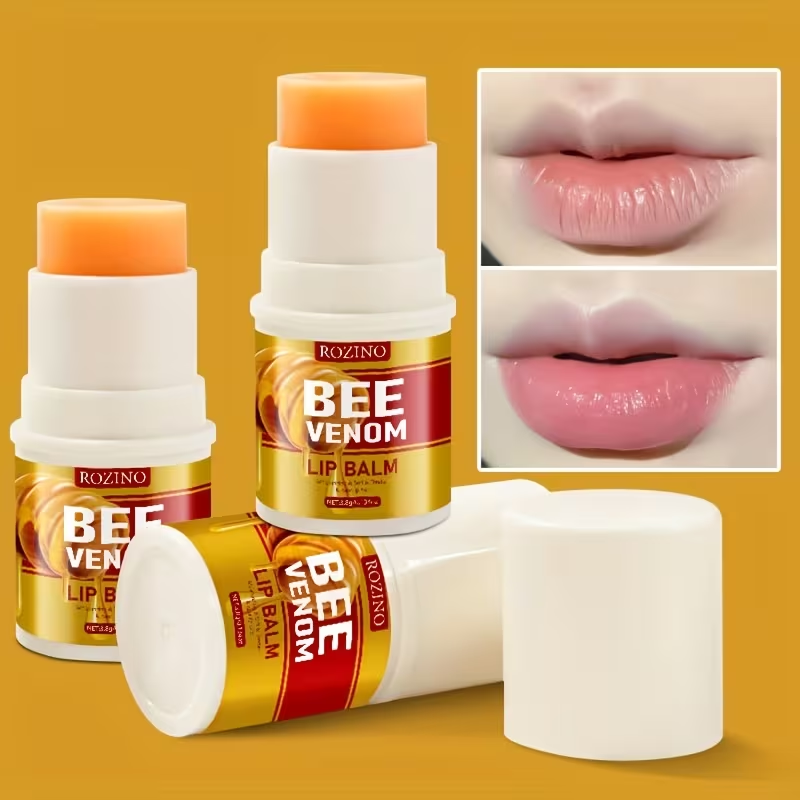 5pcs Bee Venom Care Combination, used for various purposes such as lip, face, neck, hands, feet, and body care. It is moisturizing, comprehensive, lightweight, non greasy, quickly absorbed, gentle and non irritating, portable and easy to use, Hand