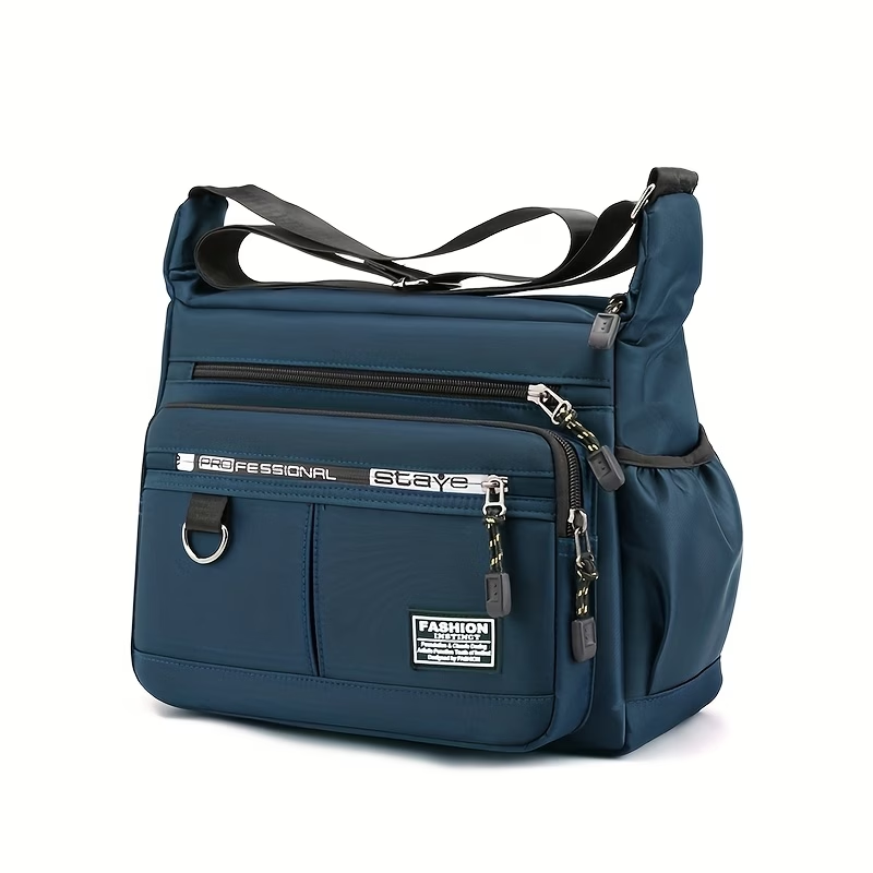 Large Capacity Men's and Women's Bag Shoulder Bag High Quality Wear- Backpack Multi-pocket Business Bag Business Casual Men's and Women's Messenger Bag [Zipper Direction Random, Random Letters]