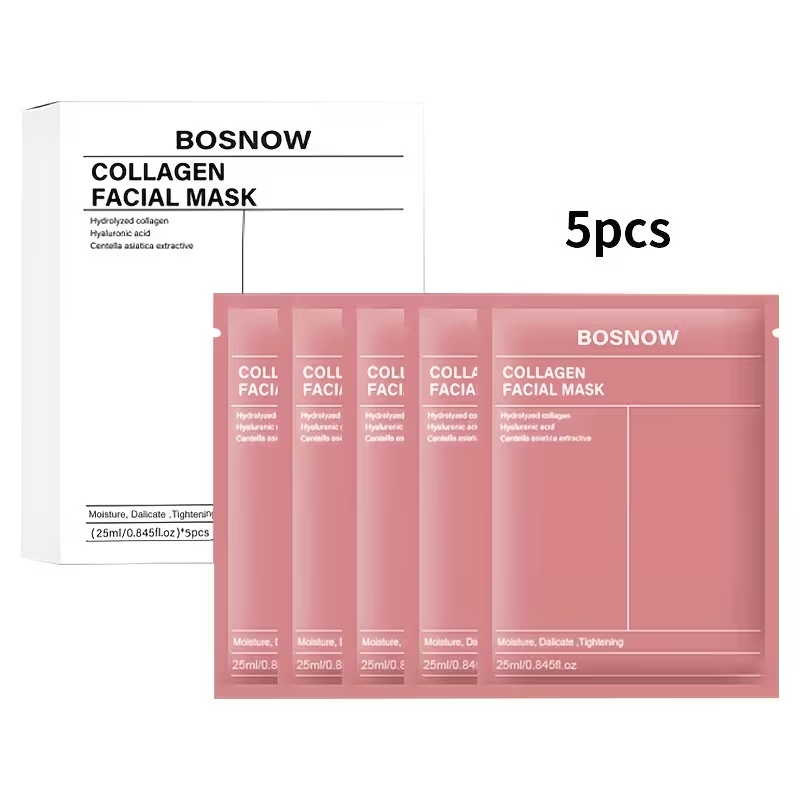 5pcs Instant Lifting Collagen White Mask • Moisturizing and Moisturizing • Keep the Skin Hydrated and Full • Firm the Skin • Make the Skin More Firm and Smooth • Make the Skin Look More Beautiful and Shiny • Suitable for Dry and Sensitive Skin
