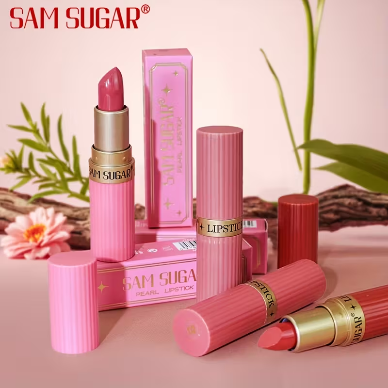 1pc SAM Waterproof Pearlescent Lip Gloss - Long-Lasting Shimmer Lipstick, Non-Sticky Hydrating Formula with Pearlescent, Moisturizing Lip Gloss for All Skin Types (,,, Tints) - Easy Application