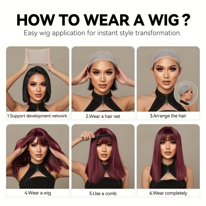 [Brown Curly Daily Wear Wig] Elegant 32" Brown Curly Wig with Bangs for Women - Soft, Heat-Resistant Synthetic Hair, Perfect for Daily Wear & Special Occasions