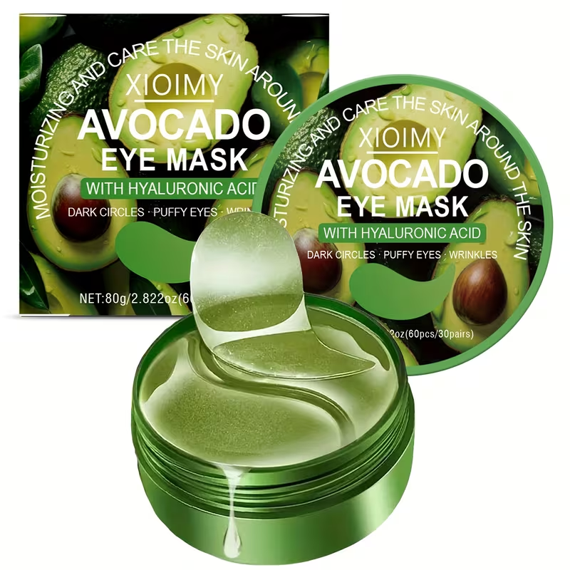 60pcs of Xioimy Avocado Collagen Eye Masks, Highly Moisturizing, And. No Refrigeration Needed, Suitable for All Seasons, Unisex, Eye Care, Moisturizing And, Skincare Routine, Skincare Enthusiasts, Skincare Products, Nourishing Care