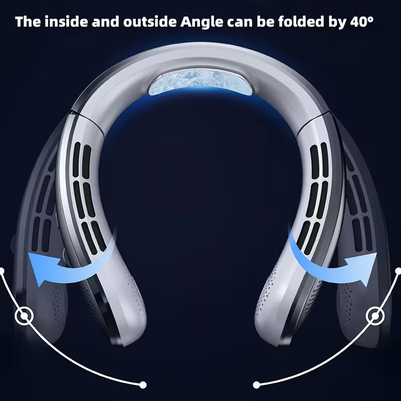 1 Portable USB Charging Neck Fan - Adjustable Strong Wind for Outdoor Sports And Activities