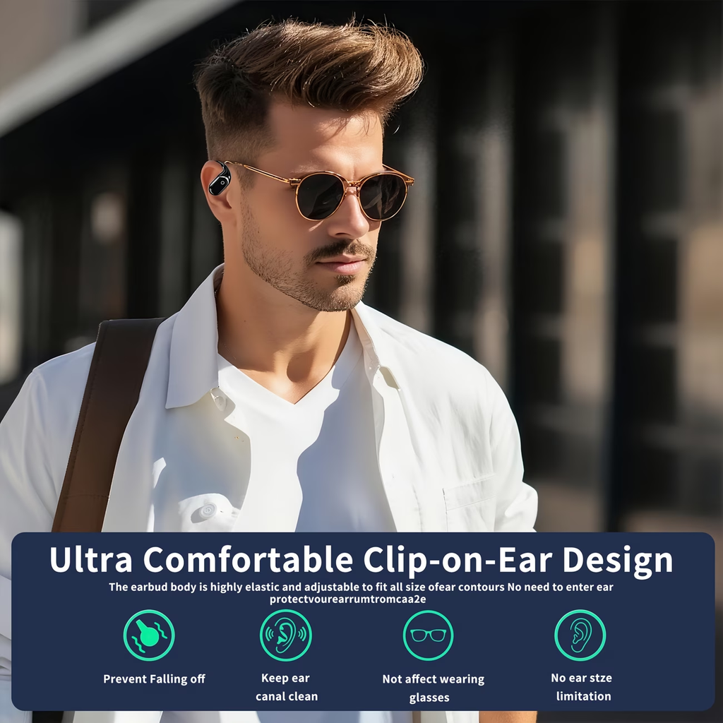 AI Real-Time Translation Earbuds Noise Cancelling & Charging Case, Smart Translator for Smartphones - Compatible, -C Charging, Ideal for Travel, Business & Meetings