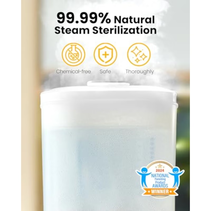 TURAOHU Bottle Sterilizer, 6-In-1 Bottle Sterilizer And Dryer, Electric Steam Bottle Sanitizer for Stuffs, Bottles And Breast Pump Additions