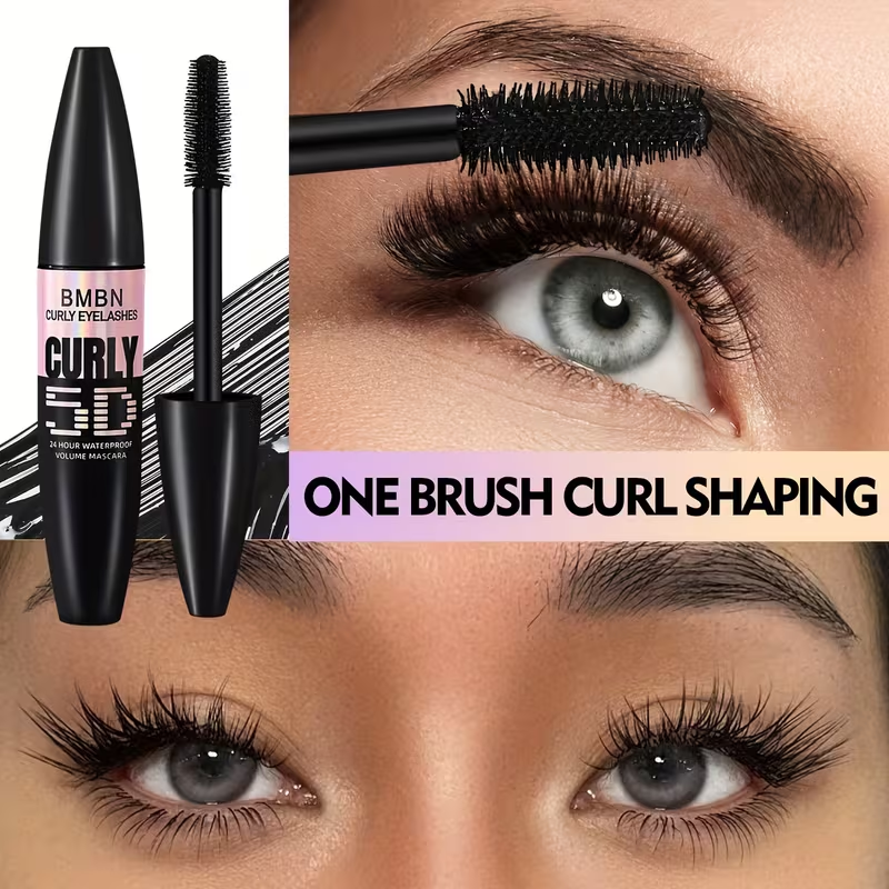 5D Waterproof Mascara • Volumizing & Lengthening Version - Black Lash Enhancer • Suitable for Every Lash • Clear, Long, Curled, Clump-Free • Waterproof and Sweatproof • Easy to Use • Perfect for Parties, Music Festivals, Weddings