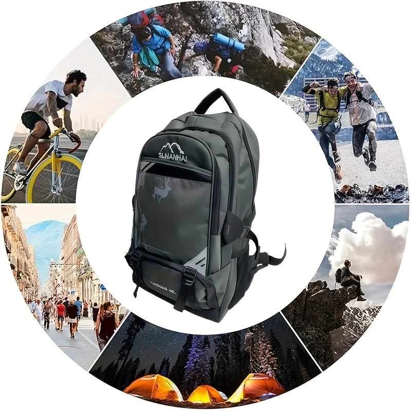 Lightweight backpack for outdoor camping and hiking, large capacity, multi-functional outdoor travel backpack.