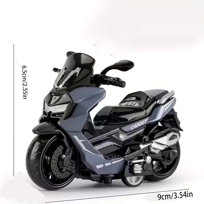 1pc of Creative Pull-Back Motorcycle Toy, a Realistic Pull-Back Scooter for Children, Featuring a Movable Handlebar And a Liftable Back Seat, a Cool Scooter Model