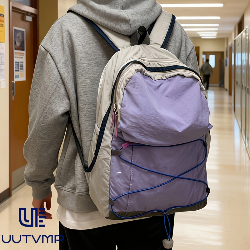 Two-tone backpack, suitable for students, travel, hiking, mountaineering, and leisure sports.