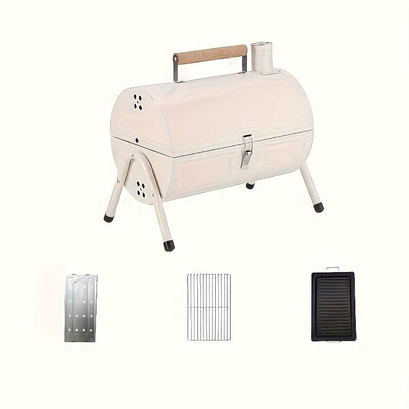 Double-sided barbecue grill, charcoal barbecue rack, outdoor chimney stove, outdoor camping barbecue grill
