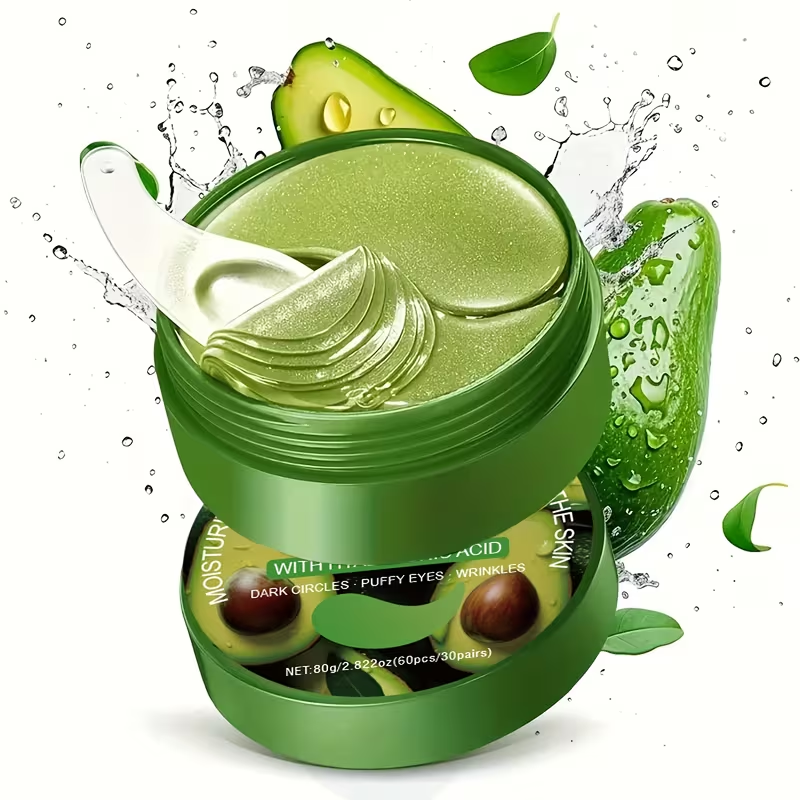 60pcs of Xioimy Avocado Collagen Eye Masks, Highly Moisturizing, And. No Refrigeration Needed, Suitable for All Seasons, Unisex, Eye Care, Moisturizing And, Skincare Routine, Skincare Enthusiasts, Skincare Products, Nourishing Care