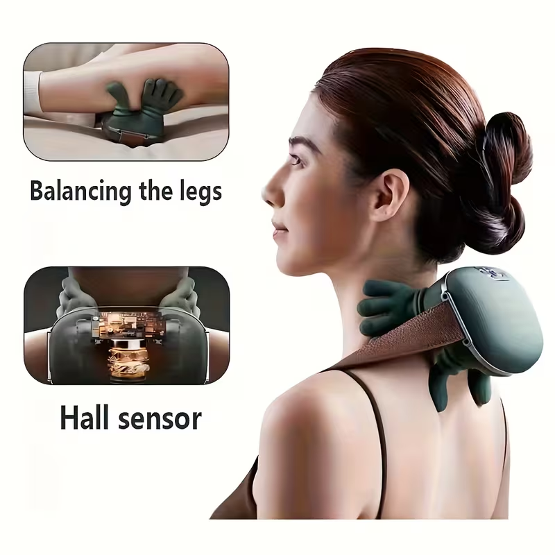 Bionic Neck Shoulder Massager Heated Back Massagers Electric Kneading Muscles Massage Pillow Neck Waist Leg Body 3Level Modes