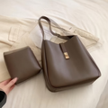 Women's Single-Shoulder Bag, High-End Texture Vintage Large-Capacity Bag, Super Popular and Trendy Versatile Crossbody Bag, Single-Shoulder Bucket Bag