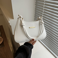 Women'S Shoulder Bag - Stylish Underarm Square Bag, Elegant Temperament Handbag, Large-Capacity Commuting Crossbody Bag, Candy-Colored Versatile Square Bag, Artificial Synthetic Faux Leather Material
