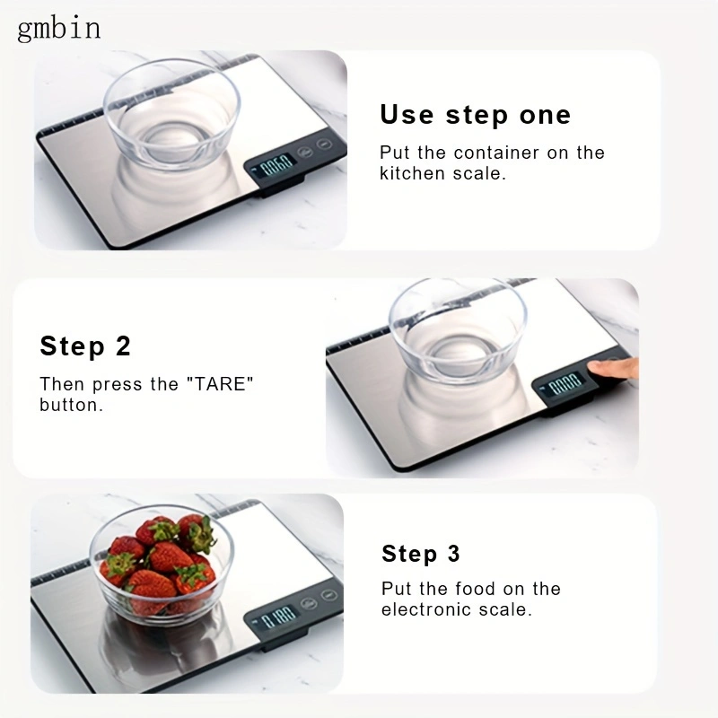 High-precision vegetable salad kitchen scale, household stainless steel food scale