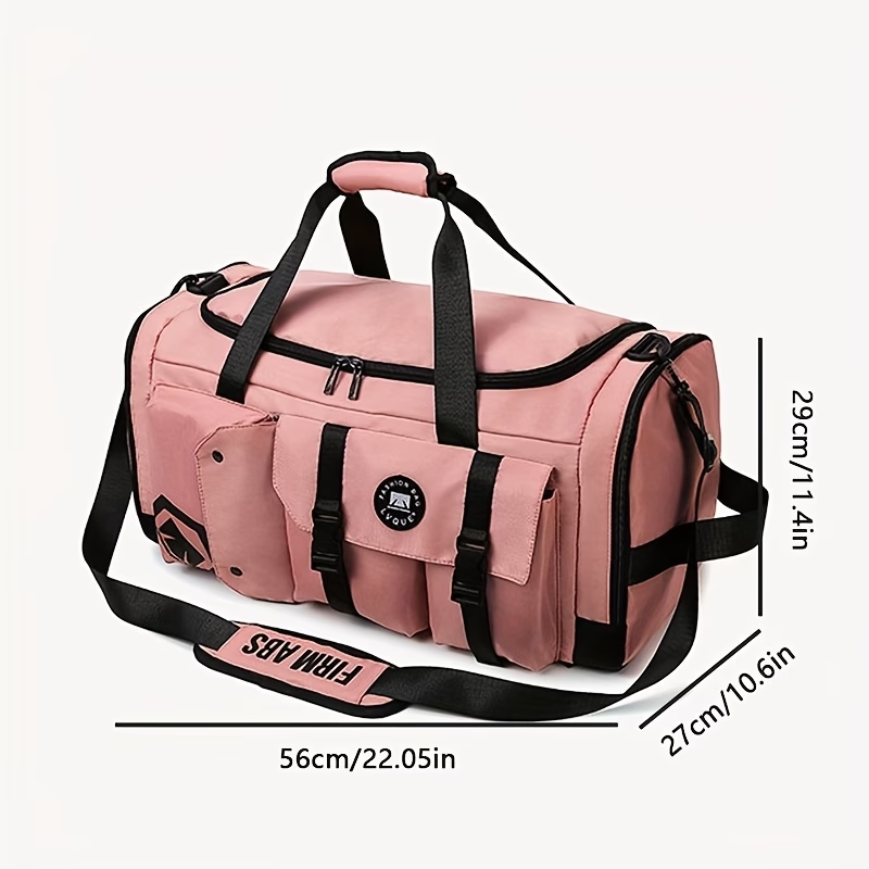 Hidden Strap Large Capacity Travel Backpack, Detachable Single Shoulder Crossbody Bag Strap, Multifunctional Sports Fitness Bag, Independent Shoe Compartment, Large Main Pocket, Front Storage Bag with Side Zipper Pockets