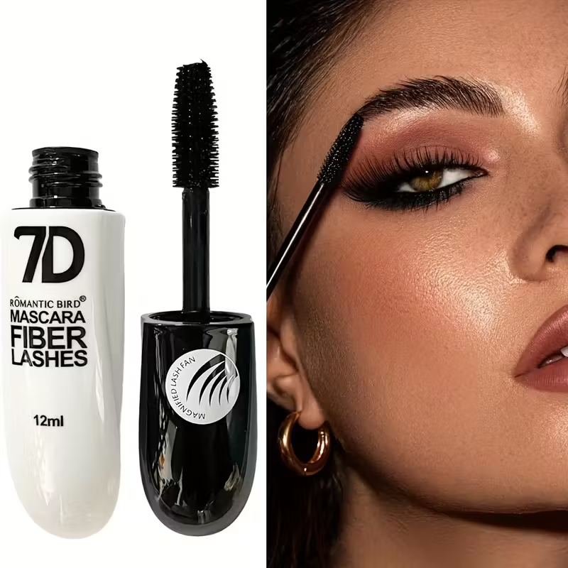 Two-Piece Set, 7D Mascara in Black And White Tubes, Waterproof Thick Long Curling Mascara, Sweat-Proof Long-Lasting Shape, Smudge-Proof Extremely Lash Base Mascara, for Valentine'S Day